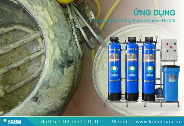 Hệ thống xử lý nước giếng khoan nhiễm đá vôi